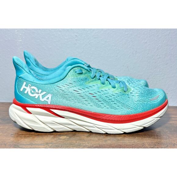 Hoka One One Clifton 8 Women's Size 8.5B Teal 1119394 Athletic Running Shoes - Picture 4 of 11
